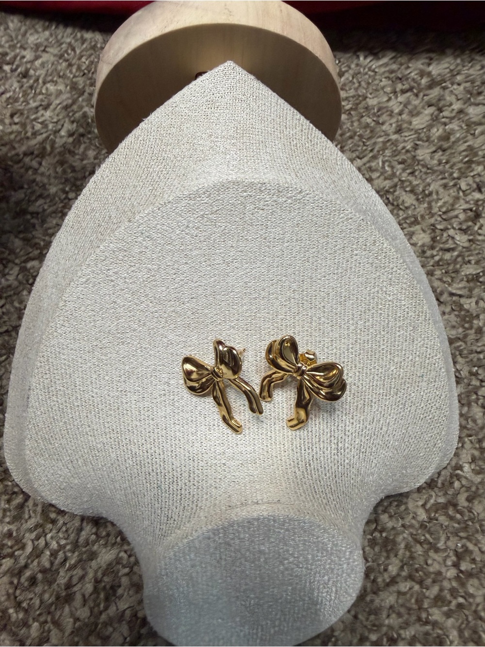 Gold Bow Clip-On Earrings